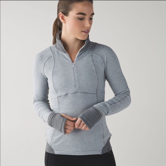 Lululemon 12 Runderful 1/2 Zip Pullover Grey RULU - Picture 5 of 14